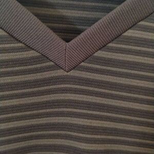 Perry Ellis, Vneck, XLarge, Striped